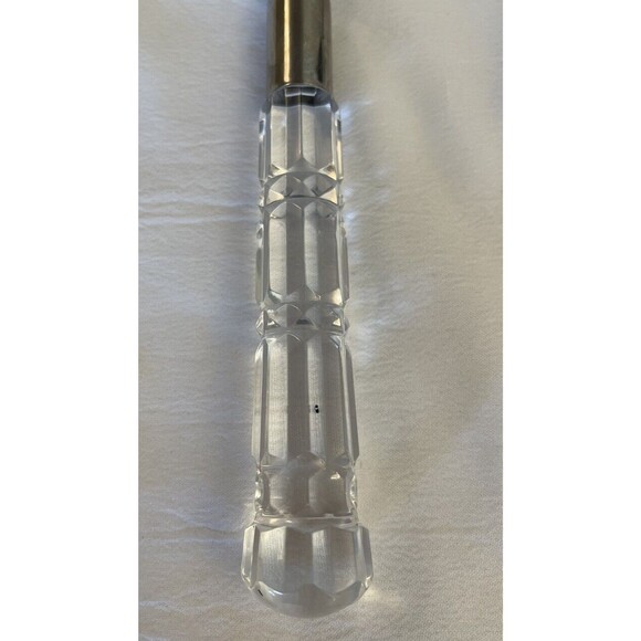 Mirage Stainless Steel Cheese & Cake Pie Serving Knives Lucite Handle '60 VTG - Picture 3 of 9